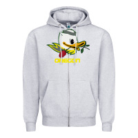 Heather Grey throwback oregon Zipper Hoodie - artisFamous