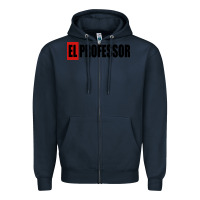 Navy professor money el profesor Zipper Hoodie - artisFamous