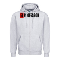 Heather Grey professor money el profesor Zipper Hoodie - artisFamous