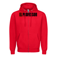 Red professor money el profesor Zipper Hoodie - artisFamous