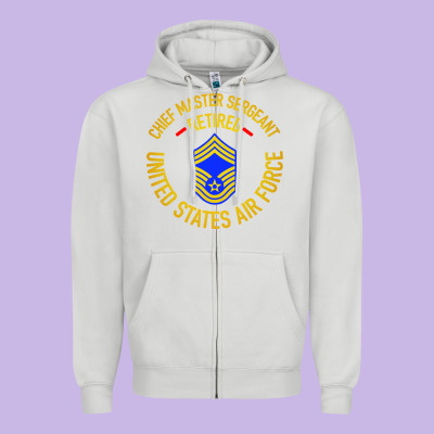 Chief Master Sergeant Retired Zipper Hoodie Designed By Artisfamous