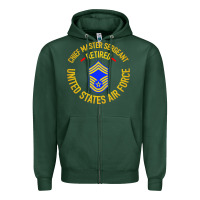 Sports Green chief master sergeant retired Zipper Hoodie - artisFamous