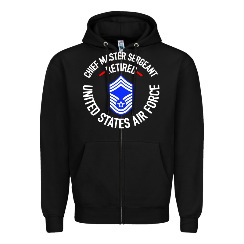 Chief Master Sergeant Retired Zipper Hoodie by artisFamous | Teevron