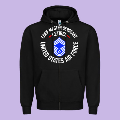 Chief Master Sergeant Retired Zipper Hoodie Designed By Artisfamous
