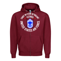 Burgundy chief master sergeant retired Zipper Hoodie - artisFamous