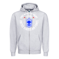 Heather Grey chief master sergeant retired Zipper Hoodie - artisFamous