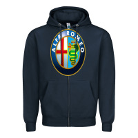 Navy alfa racing big merch Zipper Hoodie - artisFamous