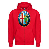 Red alfa racing big merch Zipper Hoodie - artisFamous