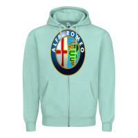 Seafoam alfa racing big merch Zipper Hoodie - artisFamous