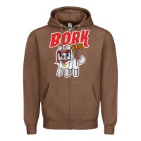 Chestnut bork  gang Zipper Hoodie - artisFamous