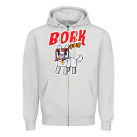 Dove Grey bork  gang Zipper Hoodie - artisFamous