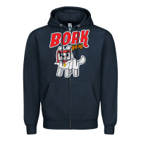 Navy bork  gang Zipper Hoodie - artisFamous