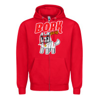 Red bork  gang Zipper Hoodie - artisFamous