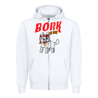 White bork  gang Zipper Hoodie - artisFamous