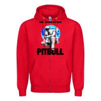 Red merch mr worldwide pit bull Zipper Hoodie - artisFamous