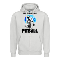 Dove Grey merch mr worldwide pit bull Zipper Hoodie - artisFamous