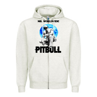 Oatmeal Heather merch mr worldwide pit bull Zipper Hoodie - artisFamous