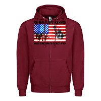Burgundy no man left behind means something to the rest of us Zipper Hoodie - artisFamous