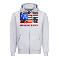 Heather Grey no man left behind means something to the rest of us Zipper Hoodie - artisFamous