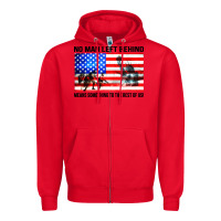 Red no man left behind means something to the rest of us Zipper Hoodie - artisFamous