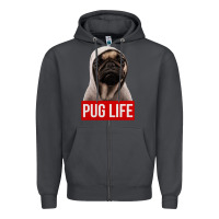 Smoke pug life Zipper Hoodie - artisFamous