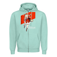 Seafoam Genshin Impact Klee Zipper Hoodie - artisFamous