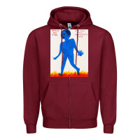 Burgundy walk davids on fire Zipper Hoodie - artisFamous