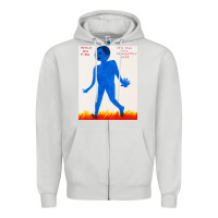 Dove Grey walk davids on fire Zipper Hoodie - artisFamous