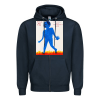Navy walk davids on fire Zipper Hoodie - artisFamous