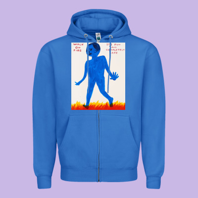 Walk Davids On Fire Zipper Hoodie Designed By Artisfamous