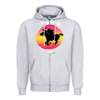 Heather Grey neil crazy horse Zipper Hoodie - artisFamous