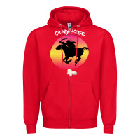 Red neil crazy horse Zipper Hoodie - artisFamous