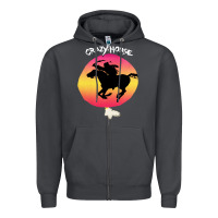 Smoke neil crazy horse Zipper Hoodie - artisFamous