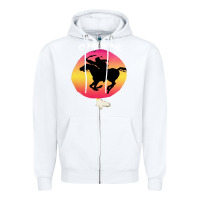 White neil crazy horse Zipper Hoodie - artisFamous