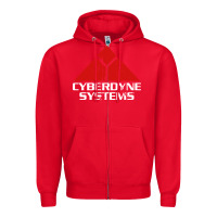 Red cyber dyne systems Zipper Hoodie - artisFamous