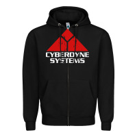 Black cyber dyne systems Zipper Hoodie - artisFamous