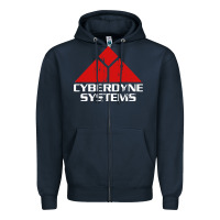 Navy cyber dyne systems Zipper Hoodie - artisFamous