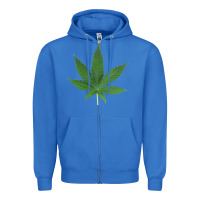 True Royal Weed leaf Zipper Hoodie - artisFamous