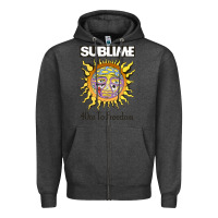 Charcoal Heather sunflower sublime 40oz to freedom Zipper Hoodie - artisFamous