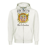 Oatmeal Heather sunflower sublime 40oz to freedom Zipper Hoodie - artisFamous