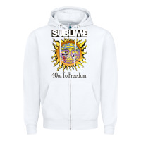 White sunflower sublime 40oz to freedom Zipper Hoodie - artisFamous