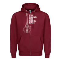 Burgundy rebel bass Zipper Hoodie - artisFamous
