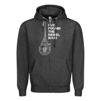 Charcoal Heather rebel bass Zipper Hoodie - artisFamous