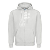 Dove Grey rebel bass Zipper Hoodie - artisFamous
