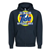 Navy sick and tide of these hoes Zipper Hoodie - artisFamous