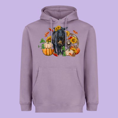 Fall Black Angus Heavyweight Hoodie Designed By Ranaportraitstore