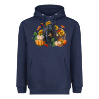 Navy Fall black angus Heavyweight Hoodie - RanaPortraitStore
