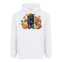 White Fall black angus Heavyweight Hoodie - RanaPortraitStore