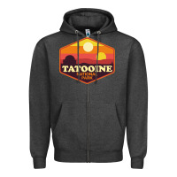 Charcoal Heather tatooine national park Zipper Hoodie - artisFamous