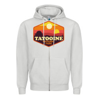 Dove Grey tatooine national park Zipper Hoodie - artisFamous